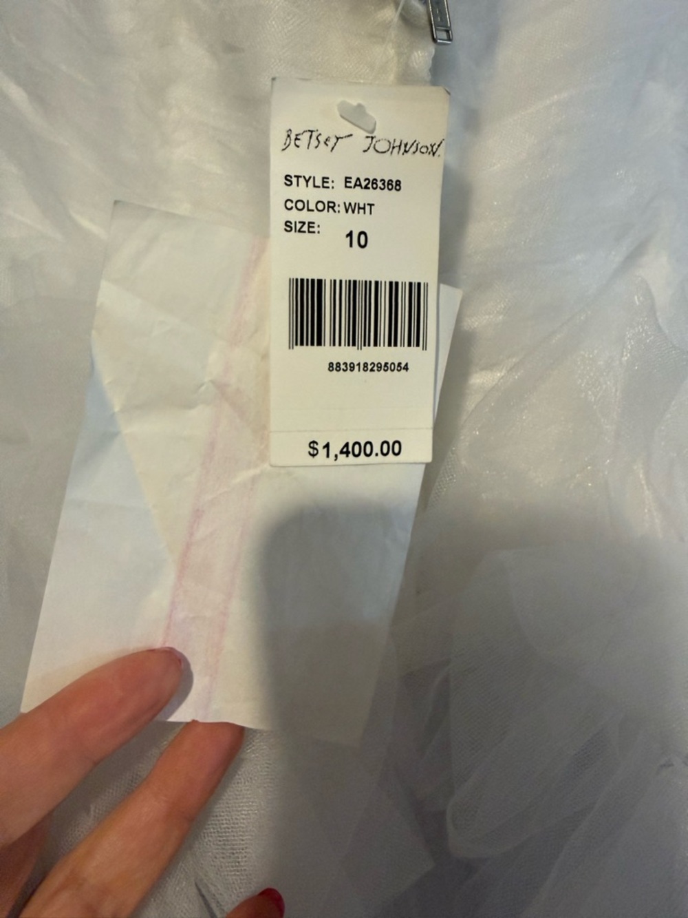 Betsey Johnson White Runway Bridal Tulle Gown - Picture 4 of 8